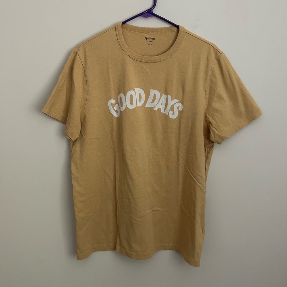 Madewell AllDay Good Days Yellow Tee Size Medium